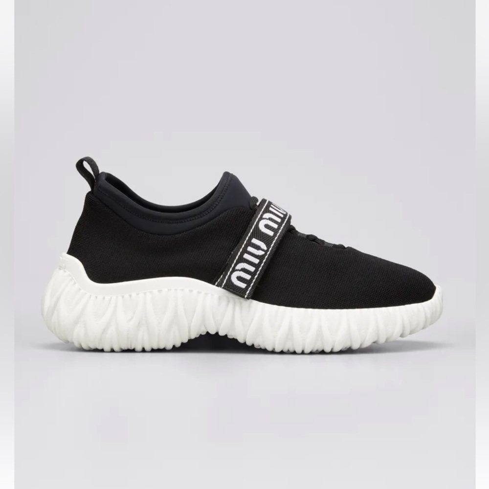 Miu Miu stretch logo trainer sneaker